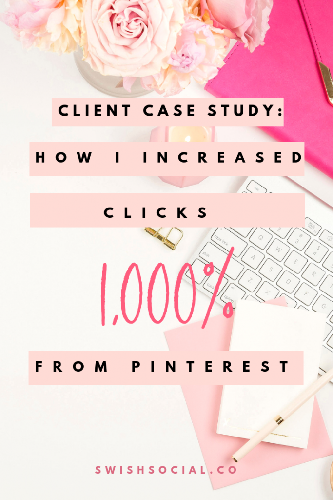 Client Case Study increasing clicks from Pinterest.